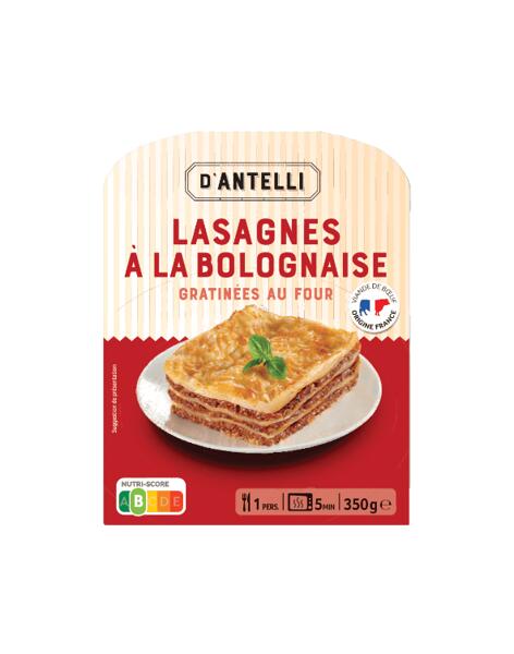 D'ANTELLI(R) 				Lasagnes à la bolognaise 350 g
