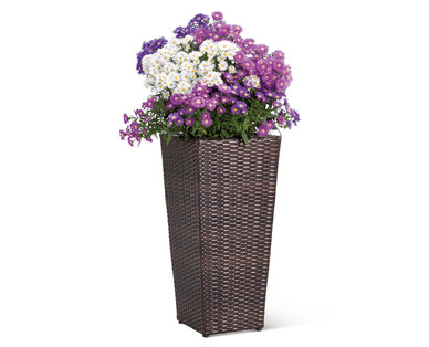 Gardenline Rattan-Style Tall Planter