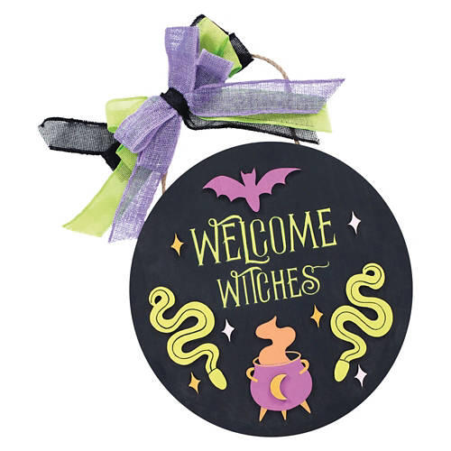 Create Your Own Halloween Circle Sign - Witch
