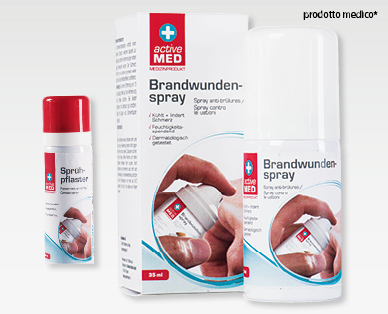 Cerotto spray/Spray per ustioni ACTIVE MED