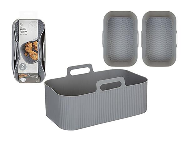 Rectangular Silicone Air Fryer - 2 Pack
