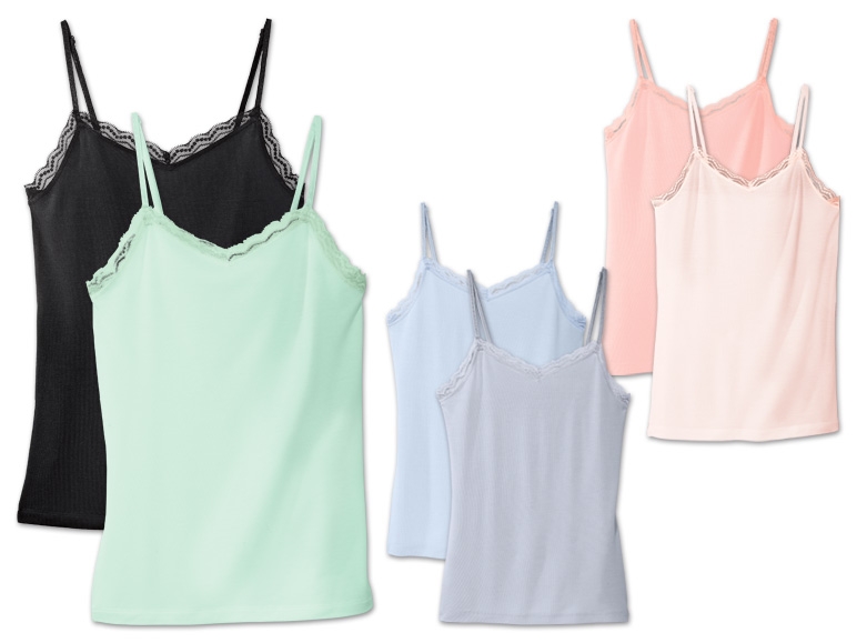 ESMARA(R)LINGERIE Damen-Spitzentops, 2 Stück