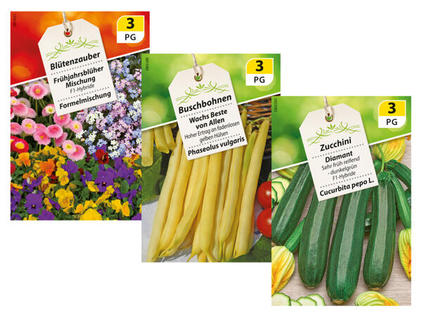 Hülsenfrüchte, Grobgemüse und Blumen