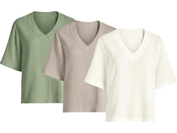 Kortärmad blus muslin