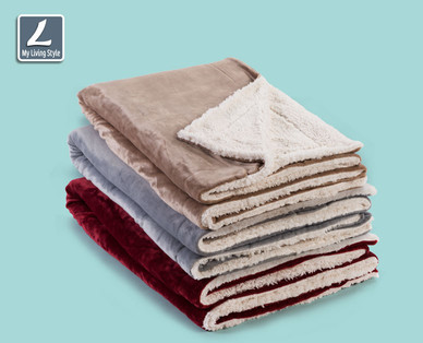 MY LIVING STYLE Teddyfleece-Decke