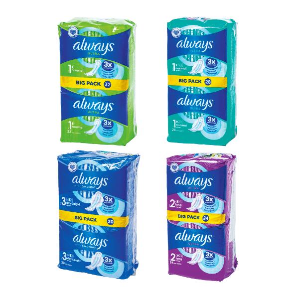 ALWAYS(R) 				Ultradunne maandverbanden