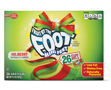 Betty Crocker Fruit by the Foot Mini Feet or Holiday Gushers