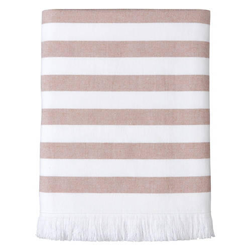 30" X 56" Coastal Turkish Bath Towel, Beige