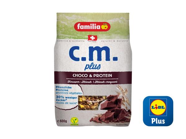 Muesli chocolat protéiné c.m. plus familia