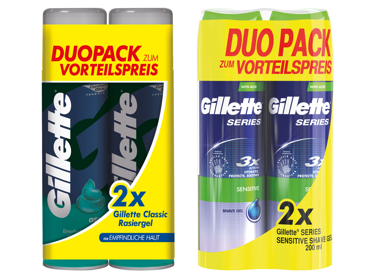 GILLETTE Rasiergel Duo-Pack
