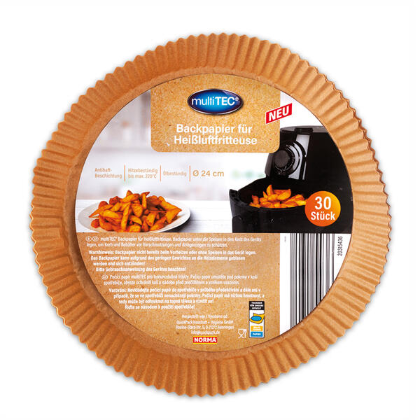 Backpapier für Heißluftfritteusen