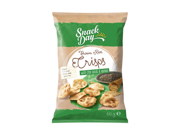 Chips de riz brun au graines de chia et quinoa