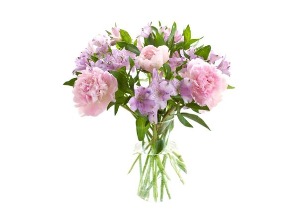 Bouquet de roses et d'alstroemerias