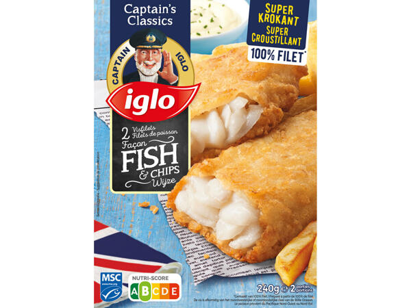 Coated fish & chips