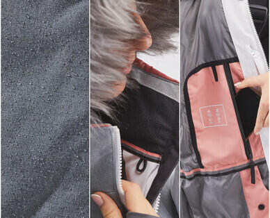Women's Ski Jacket - Grey and White