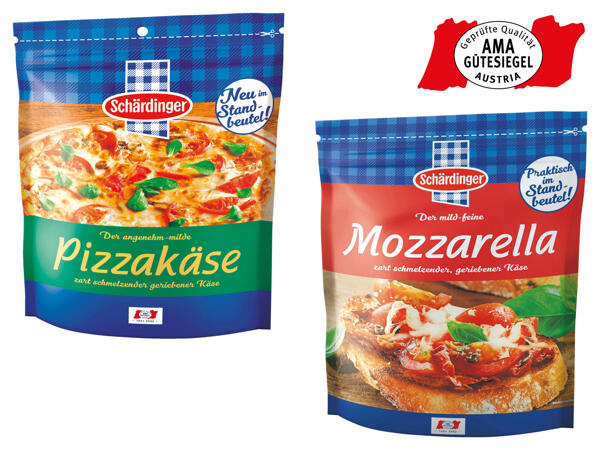 Schärdinger Pizzakäse oder Mozzarella gerieben