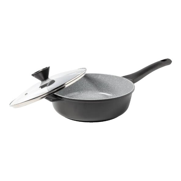 CROFTON(R) 				Poêle en fonte d'aluminium avec couvercle, 24 cm