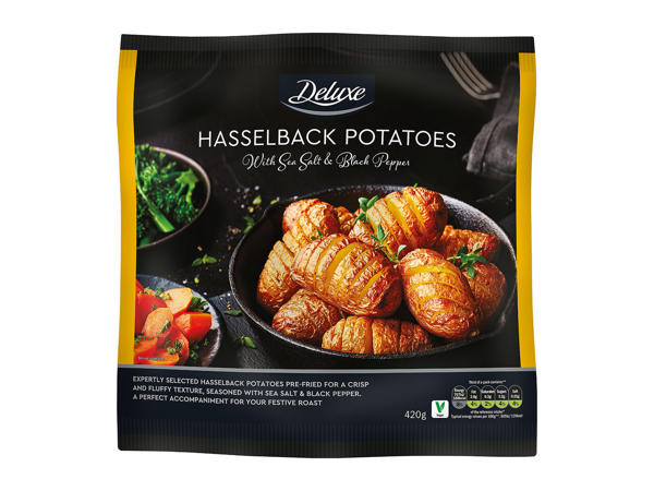 Deluxe Hasselback Potatoes with Sea Salt & Black Pepper