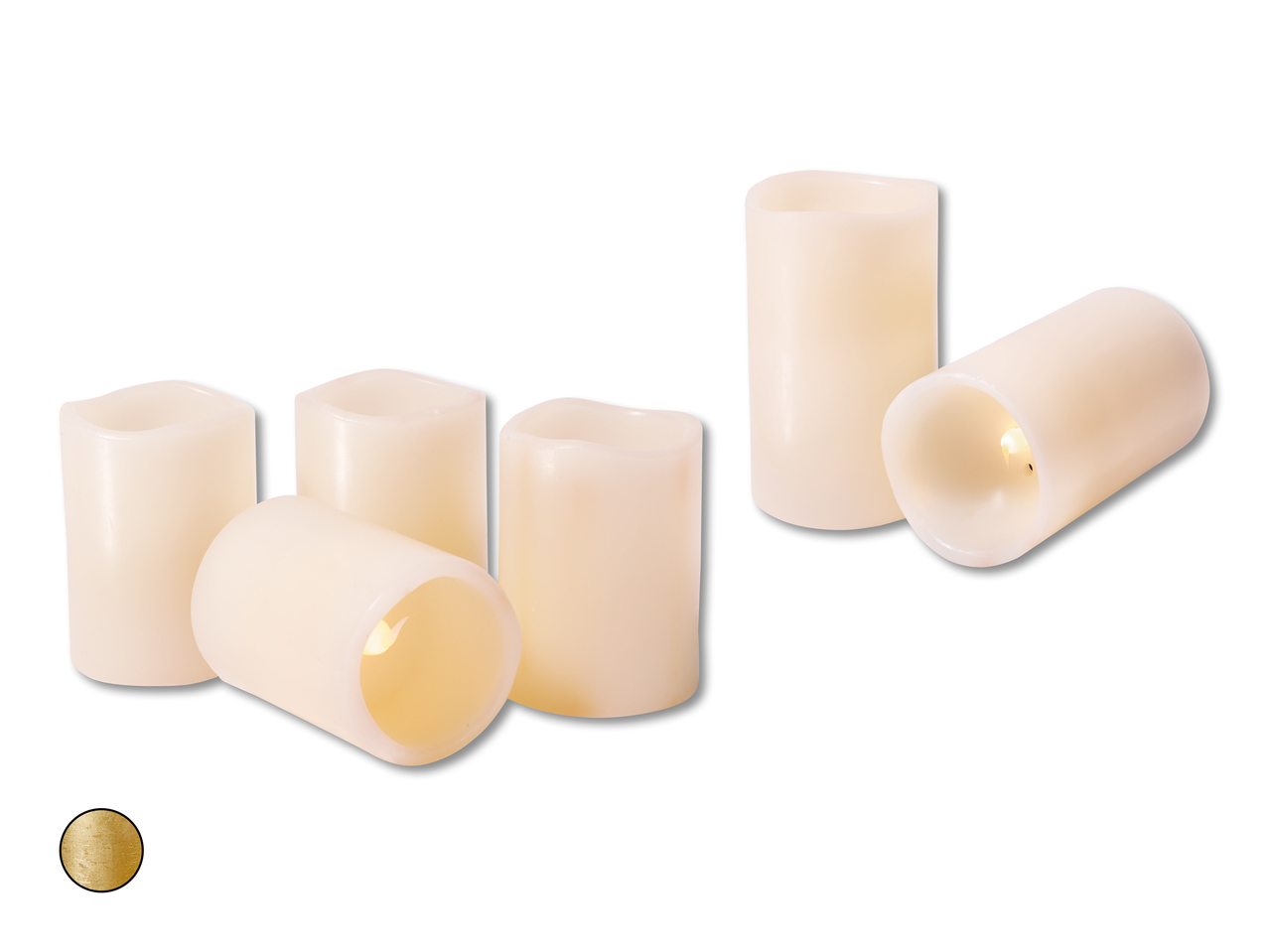Bougies à LED en cire véritable, lot de 2/ 4
