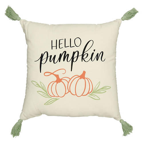 18" x 18" Harvest Decor Pillow - Hello Pumpkin