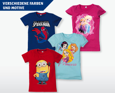 ICH EINFACH UNVERBESSERLICH/DISNEY PRINCESS/SPIDERMAN/DISNEY FROZEN Kinder-T-Shirt