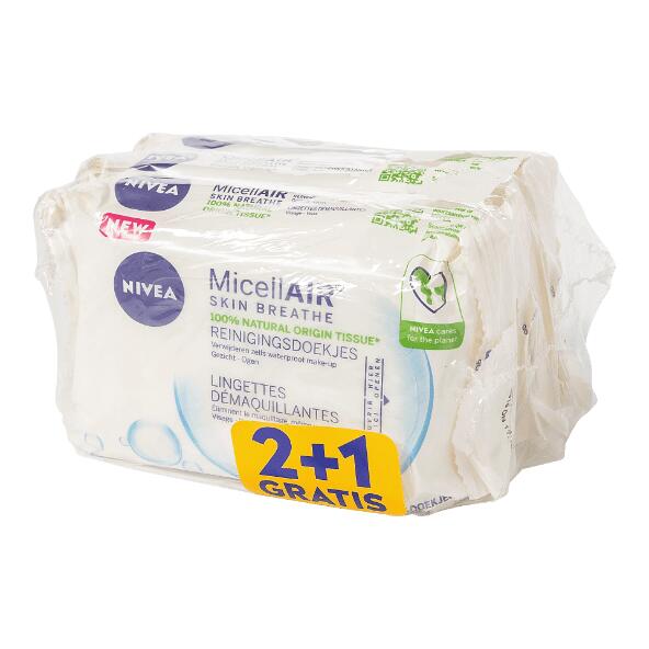 NIVEA(R) 				Gesichtsreinigungstücher, 3er-Packung