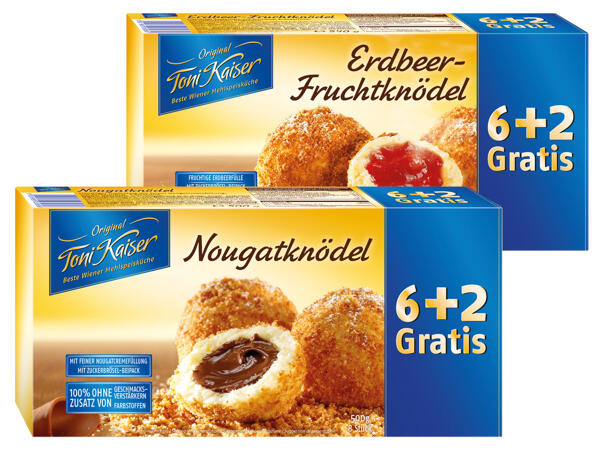 Toni Kaiser Nougatknödel/Erdbeer Fruchtknödel