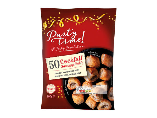 Partytime 50 Cocktail Sausage Rolls