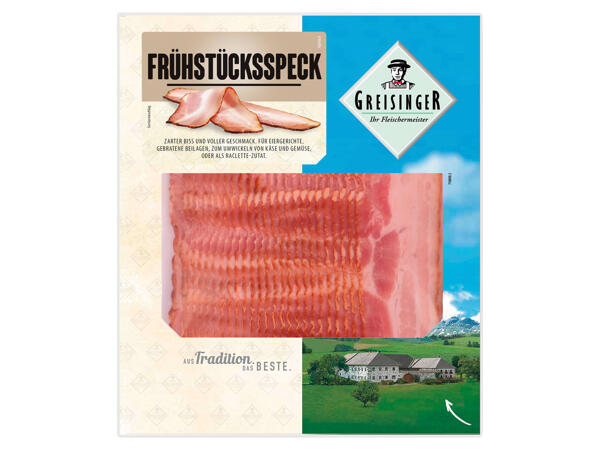 Greisinger Frühstücksspeck geschnitten