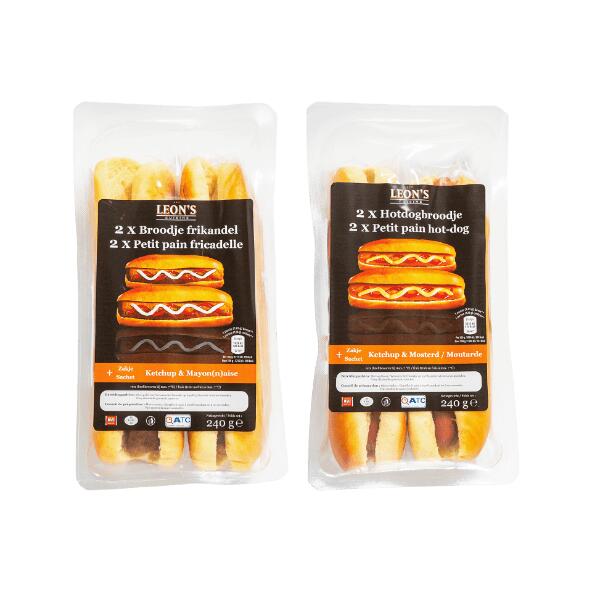 Broodje hotdog of broodje frikandel, 2 st.