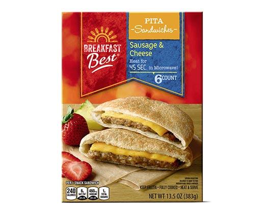 Breakfast Best 
 Egg & Cheese or Sausage & Cheese Breakfast Pitas