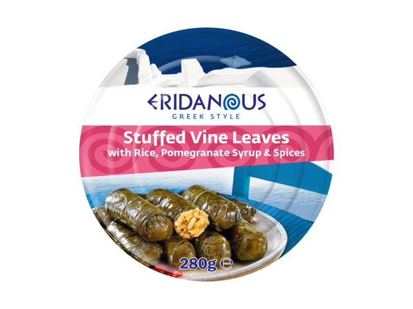 Stuffed Vine Leaves with Pomegranate Syrup & Spices