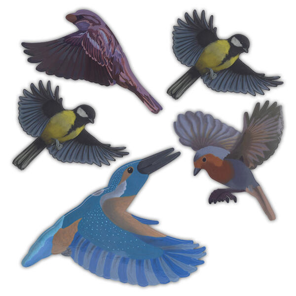 Vogel-Silhouetten 5er-Set