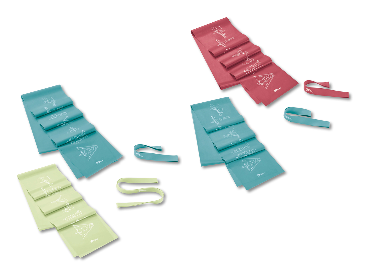Bandes élastiques de fitness, 4 pièces