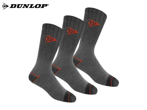 DUNLOP Men's Grey Work Socks - 3 Pairs