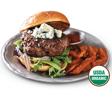 SimplyNature Fresh Organic Grass Fed 80% Lean Ground Beef Patties