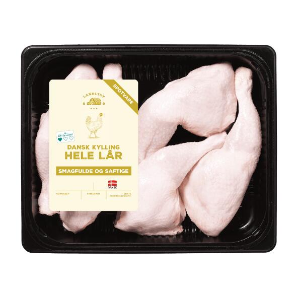 LANDLYST 	 				Hele lår med ryg af dansk kylling