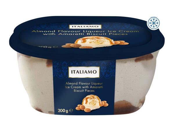 Italiamo Italian Style Ice Cream with Almond Flavour Liqueur & Amaretti Biscuit Pieces