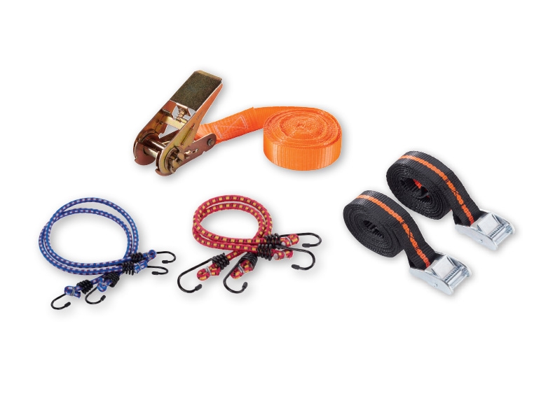 POWERFIX(R) Bungee Cord Set/Ratchet Strap/ Ratchet Strap with Quick Release