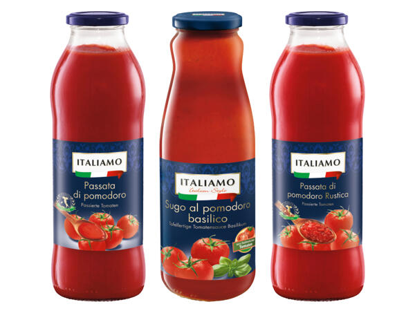 Passierte Tomaten oder Sugo al pomodoro basilico
