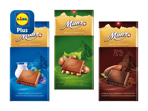 Tablettes de chocolat Munz