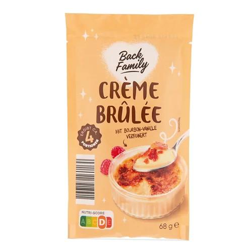 BACK FAMILY Desserts, crème brûlée
