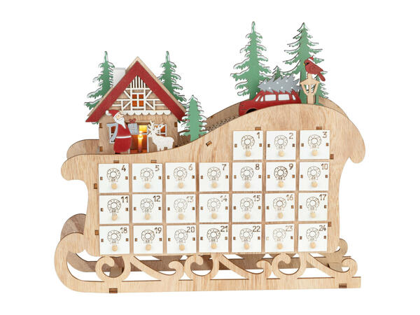 Livarno Home Wooden Light-Up Advent Calendar