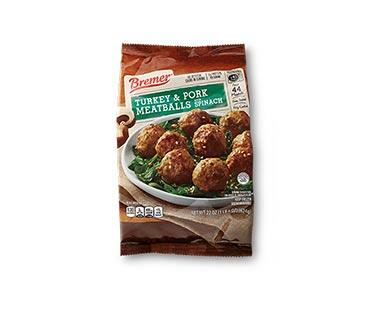 Bremer Chicken Red Pepper or Turkey Pork Spinach Meatballs