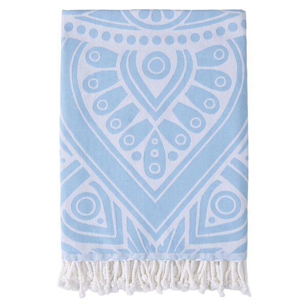 KIRKTON HOUSE Beach Cloud Towel, Blue Mandala