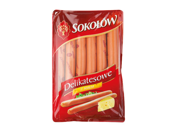 Sokolow Deluxe Pork Frankfurters with Cheese