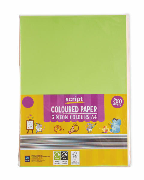 A4 Neon Colour Paper 250 Pack