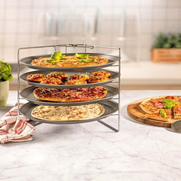 HOME CREATION KITCHEN(R) Plaques à pizza avec support