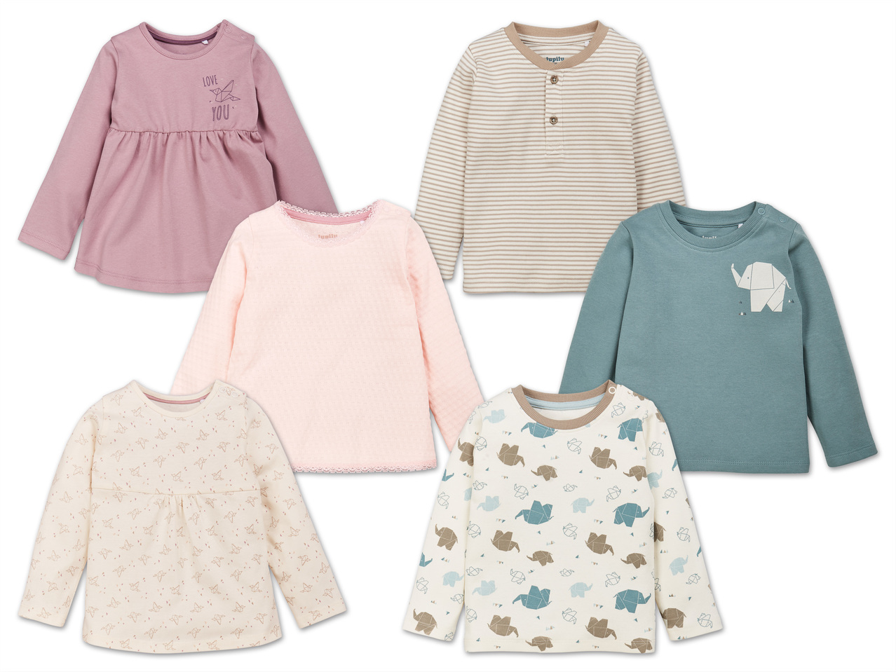LUPILU(R)PURE COLLECTION Baby Langarmshirt1