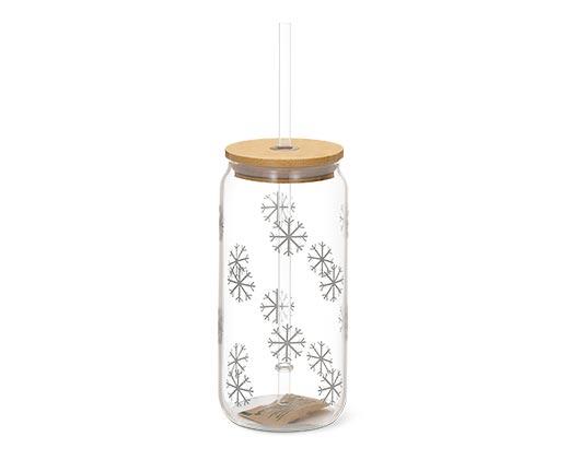 Crofton Glass Cup with Straw
